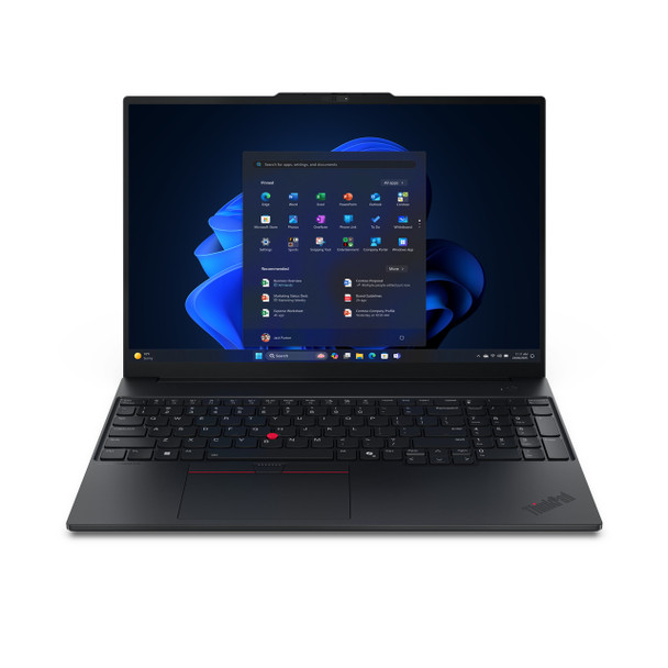 Lenovo ThinkPad E16 Gen 3 Laptop with 16-inch display, Intel Core 7 240H processor, 16GB RAM, 512GB SSD, and Windows 11 Pro—engineered for enterprise-grade performance, multitasking, and secure productivity in a sleek, professional design.