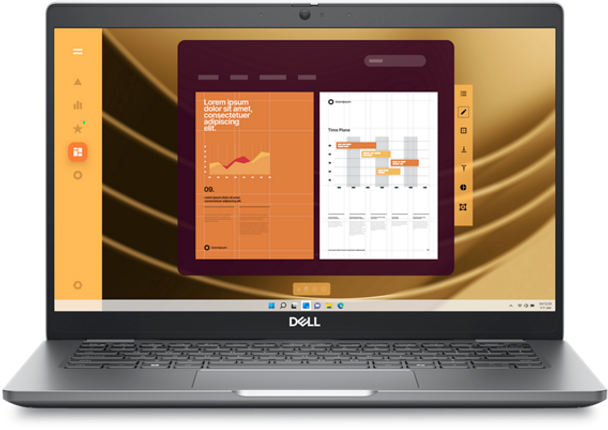 Dell Latitude 5350 AI PC with Intel Core Ultra 7 processor, 16GB RAM, 512GB SSD, 13.3-inch FHD display, running Windows 11 Pro, Titan Gray chassis
