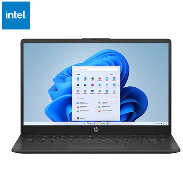 HP 14-ep0018ca Notebook in Jet Black, 14-inch HD display, Intel N100 Quad-Core, 8GB RAM, 256GB SSD, refurbished quality