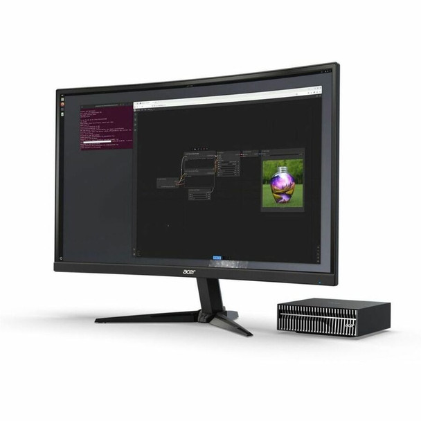 Acer Veriton VGN100-UD11 AI Workstation – NVIDIA GB10 Superchip 20-Core, 128GB RAM, 4TB NVMe SSD, Blackwell GPU, ConnectX-7 – NVIDIA DGX OS, Black (New)