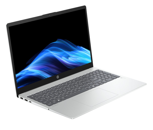 HP OmniBook 3 15-fn0506nr AI Laptop – Ryzen AI 5 330, 16GB DDR5, 256GB SSD, 15.6" FHD Touch, Glacier Silver, Windows 11 Home