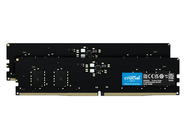 Micron Crucial 16GB DDR5 RAM kit 2x8GB UDIMM modules for desktop