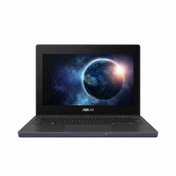 ASUS BR1104C Mineral Gray rugged student laptop featuring an 11.6 inch HD display and military-grade drop protection for K-12 education environments.