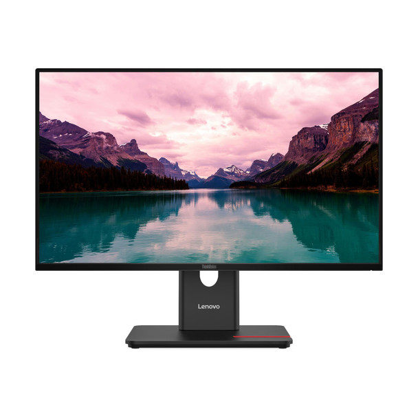 Lenovo ThinkVision T24-40 23.8-inch IPS monitor in Eclipse Black featuring an ergonomic stand and ultra-thin bezels.