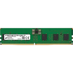 A Micron 16GB DDR5 SDRAM Memory Module showing 288-pin connector and integrated circuits for server-grade 6400 MHz performance.