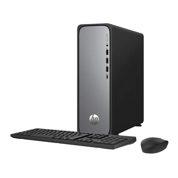 HP OmniDesk M02 Desktop PC Intel Core i3-14100 8GB RAM 256GB SSD Windows 11 Home, Meteor Silver (Refurbished)