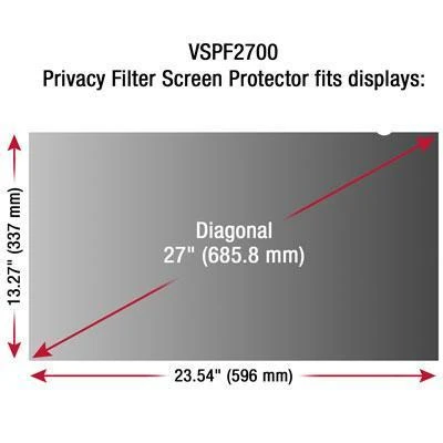 Vspf2700, Viewsonic 27in Privacy Filter Screen Protector For Widescreen (16:9) L