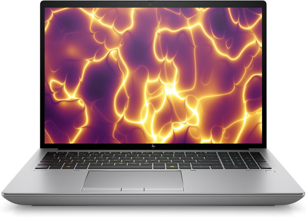 Front view of the HP ZBook Fury 16 G11 showing the expansive 16:10 WUXGA professional display.