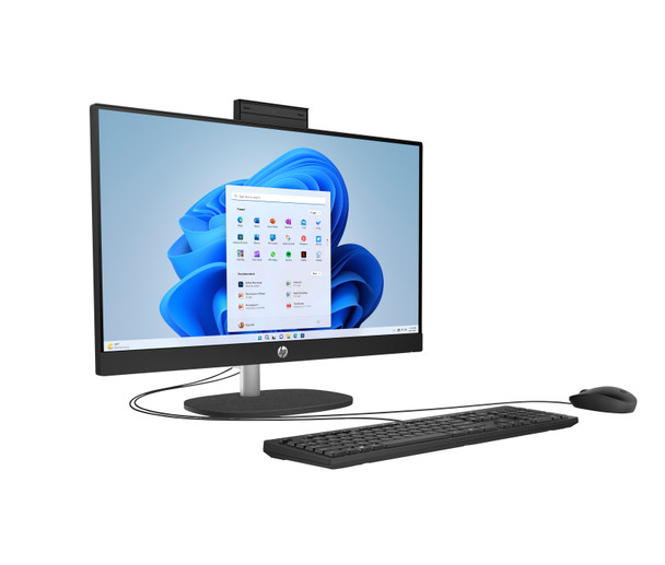 HP 24-cr0430 All-in-One PC 23.8" FHD – Intel Core i3-N300, 8GB RAM, 512GB SSD, W11H – Black (NEW)