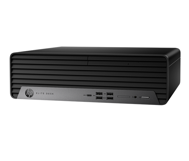 Compact black HP Elite 805 G9 small form factor desktop tower