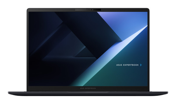 Open laptop front view showcasing the high resolution 14 inch WQXGA 144Hz anti glare screen and razor thin display bezels.