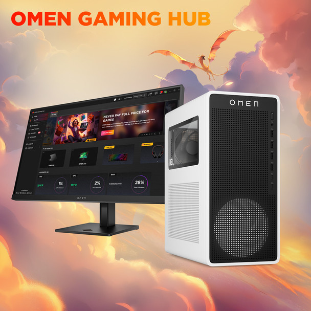 HP OMEN 16L TG03 Gaming Desktop PC – AMD Ryzen 7 8700F, 32GB RAM, 2TB SSD, NVIDIA GeForce RTX 5060 AI PC (Renewed)