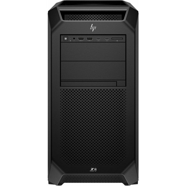 Front view of the HP Z8 Fury G5 Tower Workstation Desktop PC in Black
