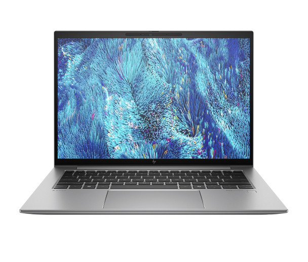 HP ZBook Firefly 14 G11 Mobile Workstation – Open view displaying the 14-inch WUXGA anti-glare display and backlit keyboard in Meteor Silver.