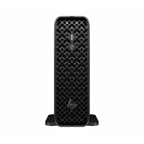 HP Z2 Mini G1i Workstation Desktop PC – Front angled profile view in black finish.