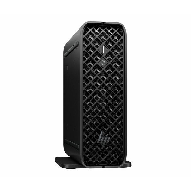HP Z2 Mini G1i Workstation Desktop PC – Front isometric view in Black highlighting ultra-compact mini PC chassis