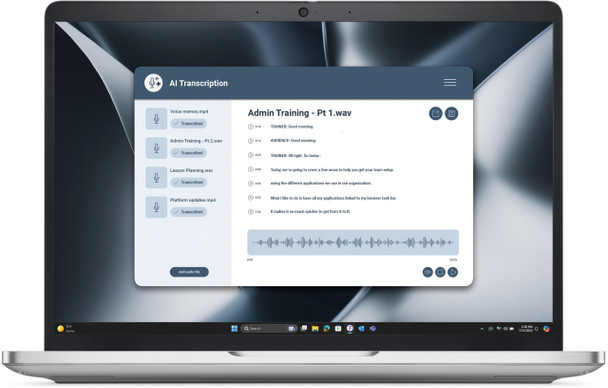 Dell Pro 13 Plus Business Laptop – Front view open displaying 13-inch anti-glare screen and backlit keyboard
