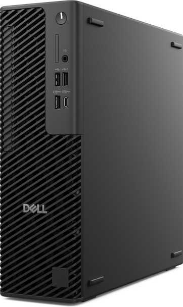 Dell Pro Max Slim FCS1250 Desktop – Front panel view highlighting DVD drive and front connectivity ports