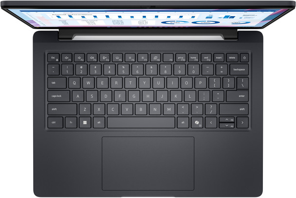 Dell Pro Max 14 Copilot+ AI PC Laptop – Keyboard deck close-up showing precision trackpad and biometric fingerprint reader