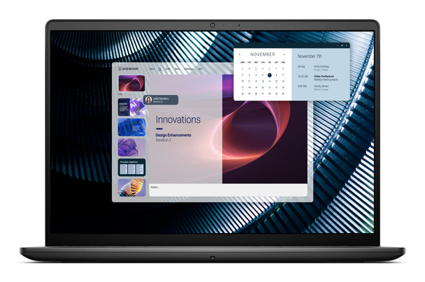 Dell Pro 14 Essential PV14250 14-Inch Notebook in Carbon Black – Front View Displaying FHD+ Anti-Glare Screen