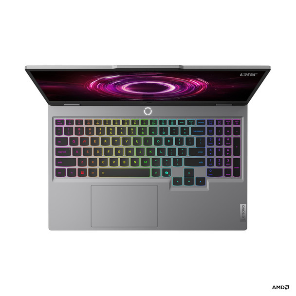 Lenovo LOQ 15AHP10 15.6" Gaming Laptop – Keyboard view featuring white backlit keyboard with numeric keypad