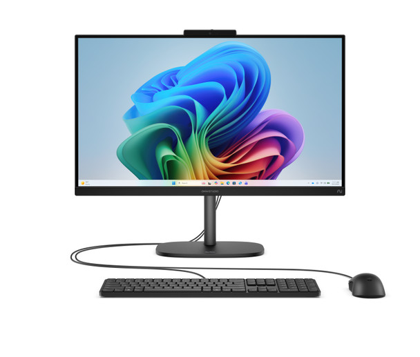 HP OmniStudio 24-cw0024 23.8" All-in-One PC – Front view displaying FHD Touchscreen in Jet Black