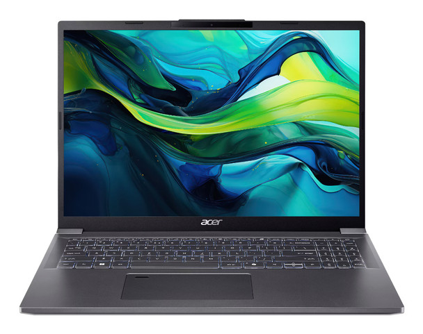 Acer Aspire 16 A16-71MT-53WM Laptop – Front View Open Displaying 16-Inch WUXGA Touchscreen