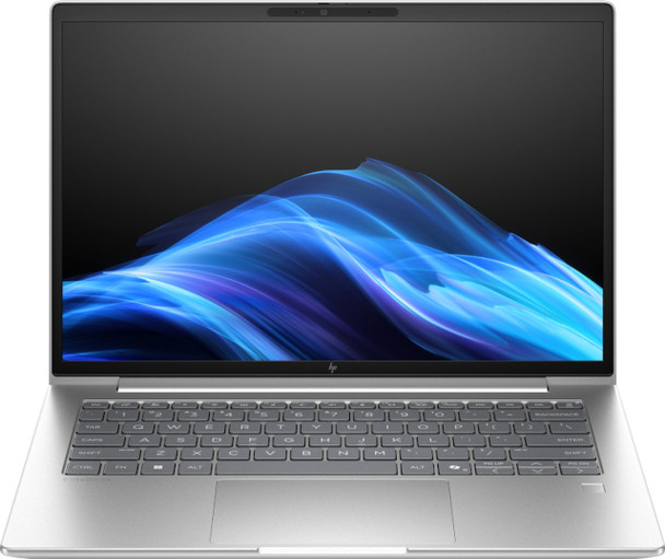 HP EliteBook 6 G1i Notebook – Front view displaying 14 Inch WUXGA display screen and sleek aluminum silver chassis