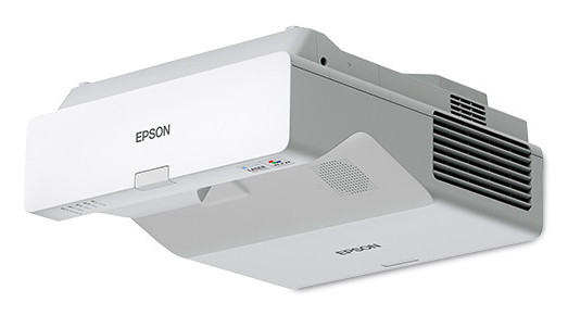 Epson PowerLite 760W Ultra Short Throw Laser Projector – Front View Highlighting Compact Chassis and White Enclosure