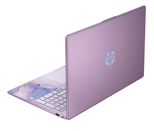 HP 15-fd0636nr 15.6" HD Touchscreen Laptop – Intel N100 Quad-Core, 4GB RAM, 128GB UFS, Win 11 Home – Winter Lavender