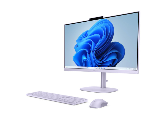 HP OmniStudio 24-cv0570m 23.8" Touch All-in-One – AMD Ryzen 5 40, 16GB RAM, 512GB SSD, Win 11 Home, Amethyst Haze – Manufacturer Renewed