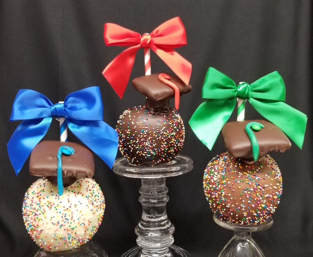 Graduation Caramel Apple
