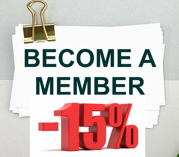 Become a Member for £3.00 and get a -15% Discount Code for 12 Months