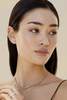 Adina Reyter Diamond Cluster Half Riviera Necklace On Model