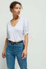 Nation Prima Shirred Sleeve Top front