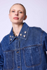 Berenice Veronica Denim Jacket w/ Studs collar detail