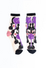 Sock Candy Nocturnal Cats Sheer Crew by itself