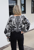 Farm Rio Placed Floral Print Long Sleeve Blouse back