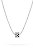 Adina Reyter Silver Enamel Dice Big Bead on silver bead chain