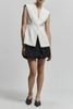 Saint Art Cora Tailored Vest with balck skirt