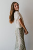 Velvet V Neck Linen Knit Tee side