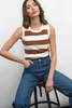 Greylin Nadine Stripe Sweater Tank front