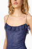 Cami NYC Elouisa Lace Gown close up neckline