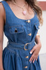 Karina Grimaldi Katerina Denim Mini Dress super close up