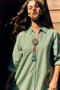 Xirena Boden Dress in Sage Leaf close up