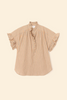 Xirena Brie Toffee Stripe Top flat lay front