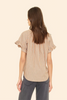 Xirena Brie Toffee Stripe Top back