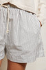 Perfect White Tee Riley Woven Stripe Short close up