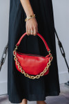 Clare V Red Petit Moyen Messenger with shortie strap