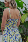 Karina Grimaldi Greta Print Midi Dress close up back